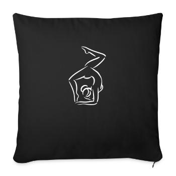 Yoga Woman - Sofakissen mit Füllung 45 x 45 cm - Schwarz - Vorne
