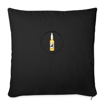 tout travail mérite sa bière - Coussin et housse de 45 x 45 cm - noir - Devant