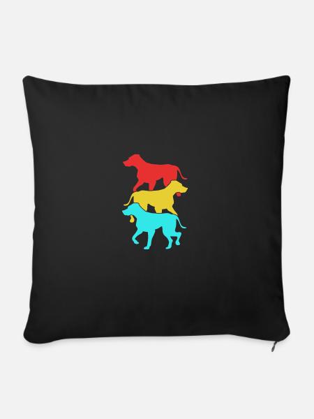Rhodesian Ridgeback - Sofakissen mit Füllung 45 x 45 cm - Schwarz