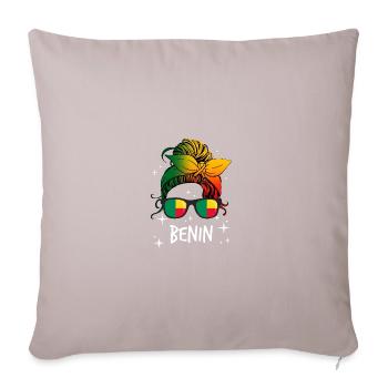 Benin - Sofa pillow with filling 45cm x 45cm - light taupe - Front