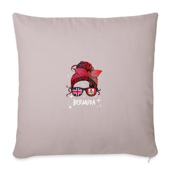 Bermuda - Sofakissen mit Füllung 45 x 45 cm - helles Taupe - Vorne