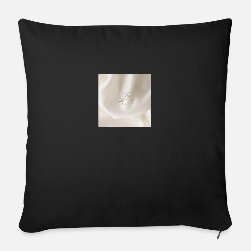 Schwester - Sofakissen mit Füllung 45 x 45 cm - Schwarz