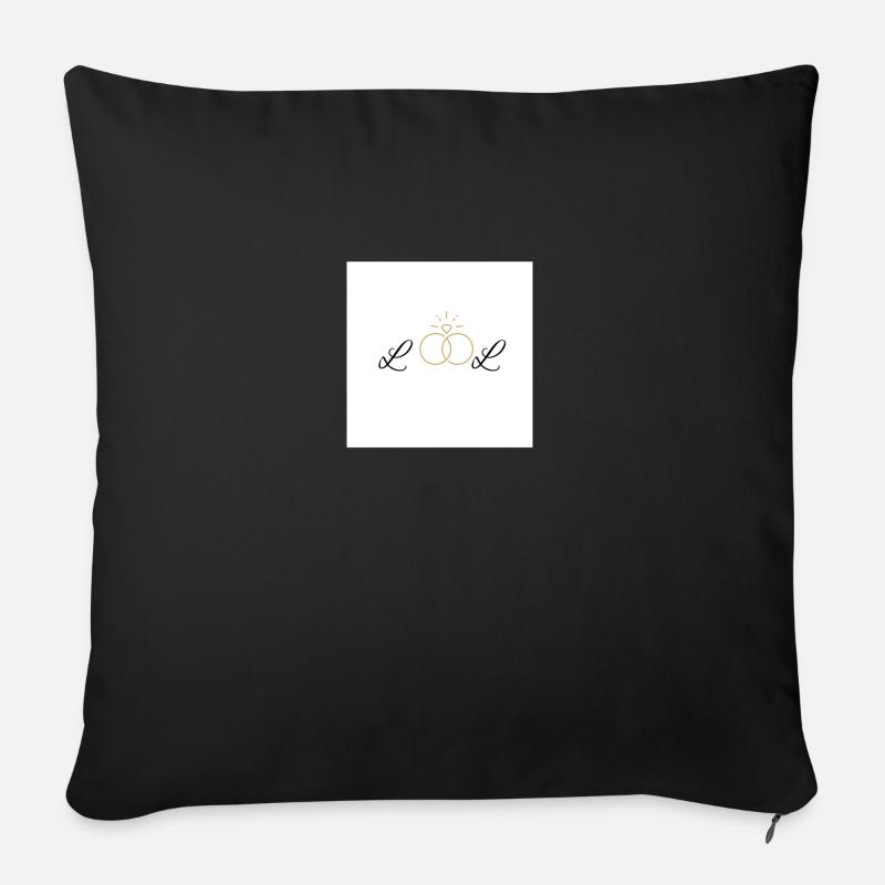 Heiratsantrag - Sofakissen mit Füllung 45 x 45 cm - Schwarz