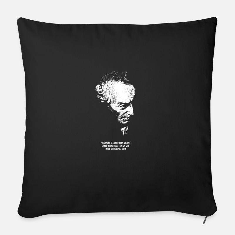 Immanuel Kant - Sofakissen mit Füllung 45 x 45 cm - Schwarz