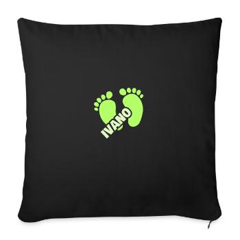 Ivano as birth - Sofa pillow with filling 45cm x 45cm - black - Front