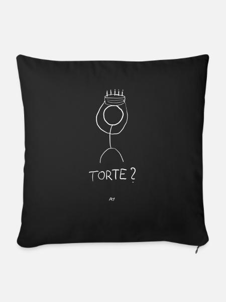Torte? - Sofakissen mit Füllung 45 x 45 cm - Schwarz