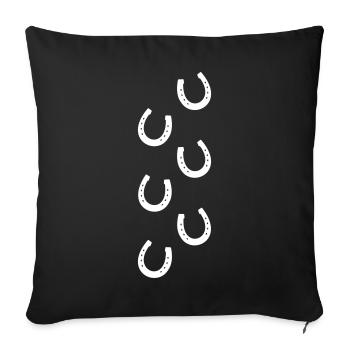 Horse Shoes Hoof Print - Sofa pillow with filling 45cm x 45cm - black - Front