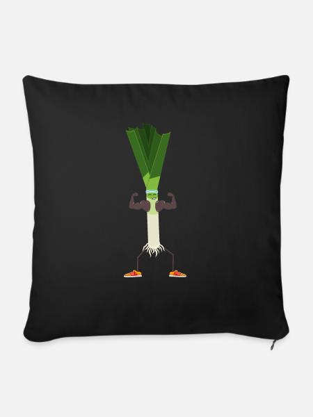 Mr. Ober Lauch - Sofakissen mit Füllung 45 x 45 cm - Schwarz
