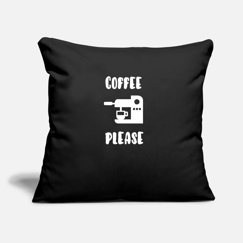 Coffee please Sofa pillow with filling 45cm x 45cm