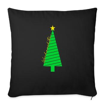 Weihnachtsbaum - Sofakissen mit Füllung 45 x 45 cm - Schwarz - Vorne