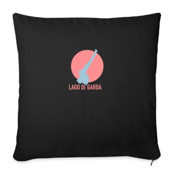 LAGO DI GARDA - Lake Garda - Sofa pillow with filling 45cm x 45cm - black - Front