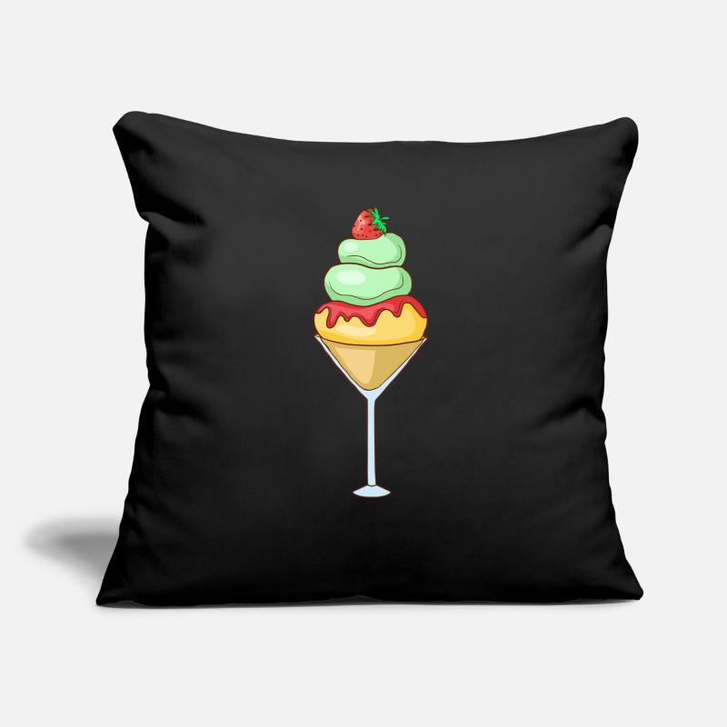 Crème glacée, crème glacée, crème glacée, crème glacée, boule, crème glacée, sundae Coussin et housse de 45 x 45 cm