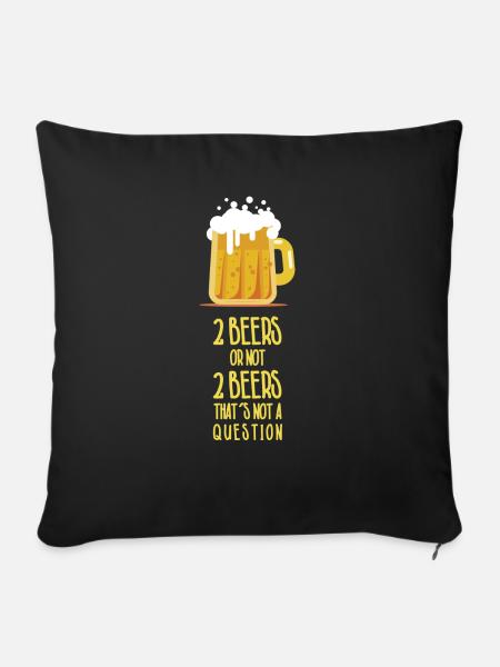 Bierfreunde im Urlaub - Sofakissen mit Füllung 45 x 45 cm - Schwarz