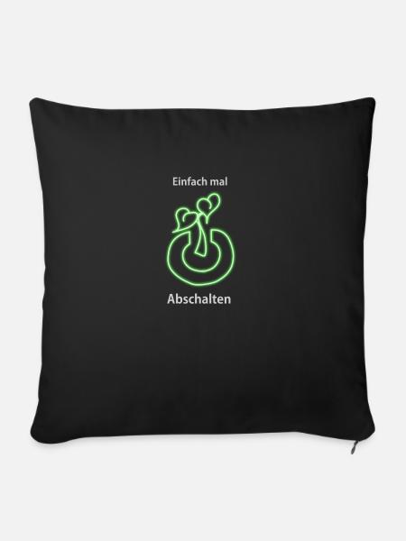 Abschalten Pflanze - Sofakissen mit Füllung 45 x 45 cm - Schwarz