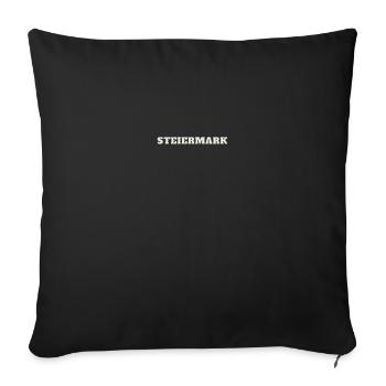 Steiermark - Sofakissen mit Füllung 45 x 45 cm - Schwarz - Vorne