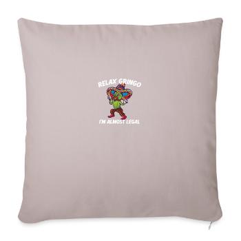 Relax Gringo Je suis presque légal - Drôle mexicain - Coussin et housse de 45 x 45 cm - taupe clair - Devant