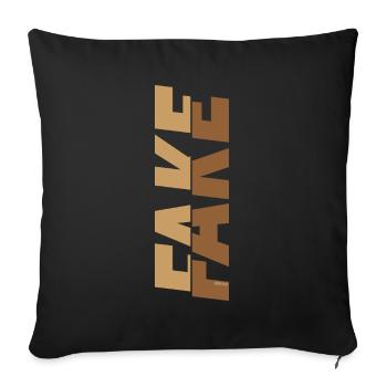 Fake superscript - Sofa pillow with filling 45cm x 45cm - black - Front