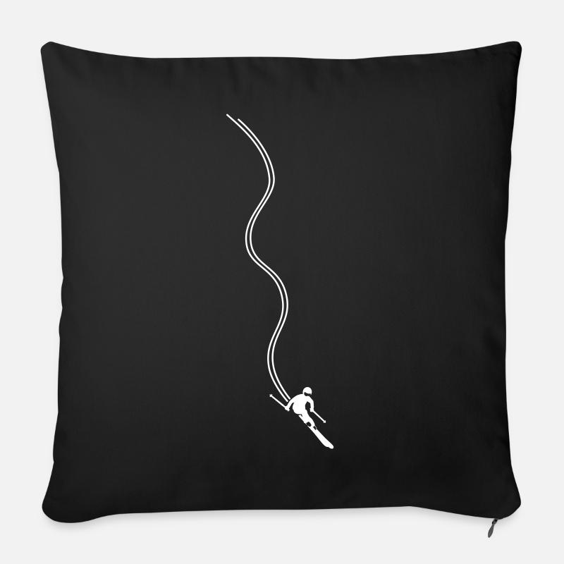 Skifahrer Carving - Sofakissen mit Füllung 45 x 45 cm - Schwarz