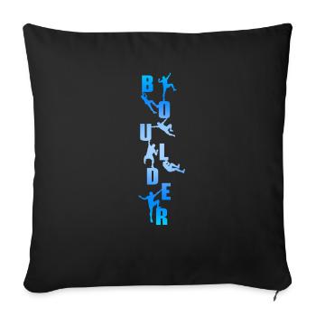 Boulder - Sofa pillow with filling 45cm x 45cm - black - Front