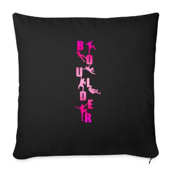 Bouldering - Sofa pillow with filling 45cm x 45cm - black - Front