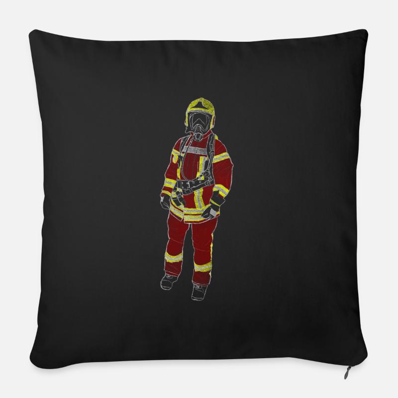 Feuerwehrmann - Wasser marsch! - Sofakissen mit Füllung 45 x 45 cm - Schwarz