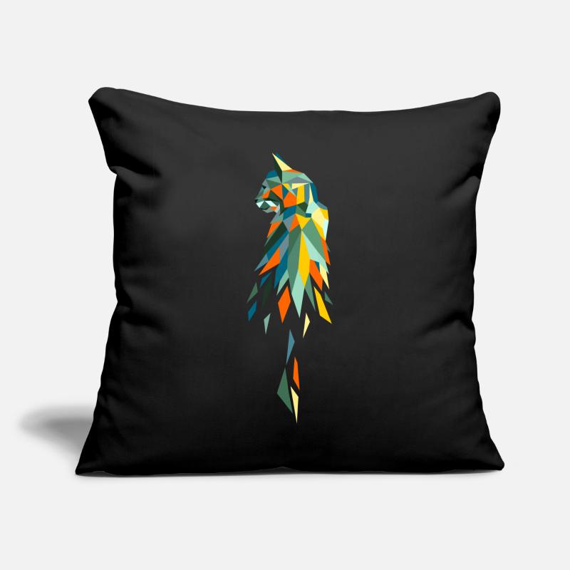 chat polygone rétro coloré Coussin et housse de 45 x 45 cm