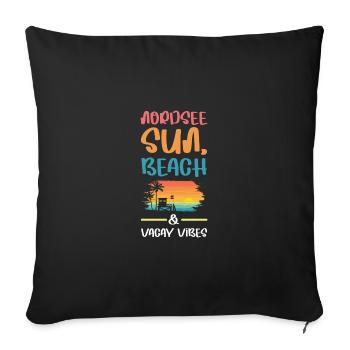 North Sea Holiday Vibes - Sofa pillow with filling 45cm x 45cm - black - Front