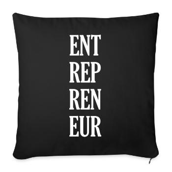 Entrepreneur - Coussin et housse de 45 x 45 cm - noir - Devant