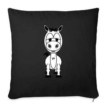 Louis - Sofa pillow with filling 45cm x 45cm - black - Front