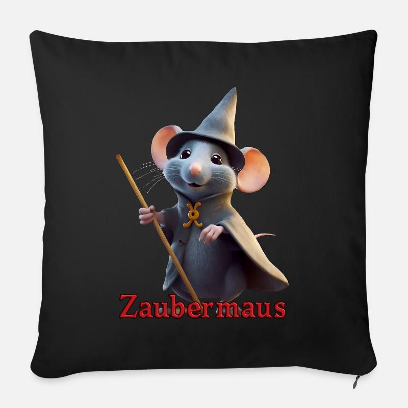 Zaubermaus - Sofakissen mit Füllung 45 x 45 cm - Schwarz