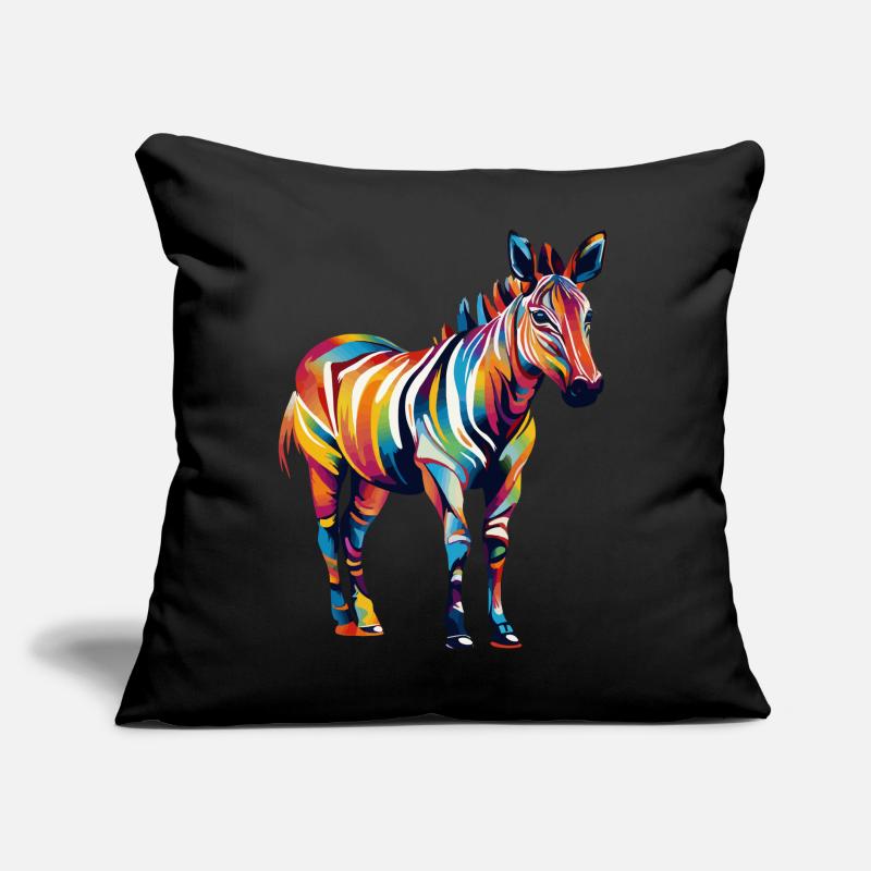 Buntes Okapi Farbkleckse Farbspritzer Sofakissen mit Füllung 45 x 45 cm
