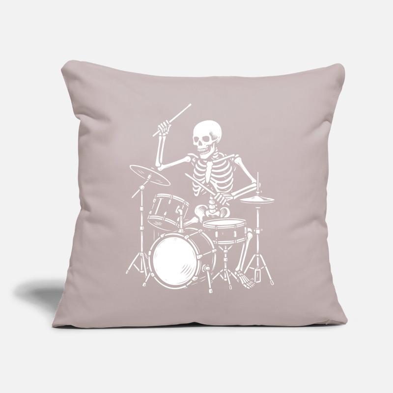 Skeleton Playing the Drums Artwork Sofa pillow with filling 45cm x 45cm
