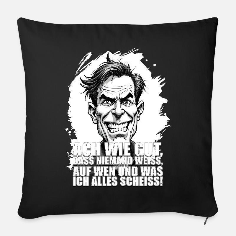 Oh how good that no one knows what I'm looking for... - Sofa pillow with filling 45cm x 45cm - black