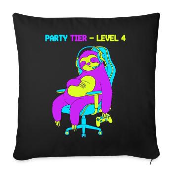 Party Tier Level 4 - Sofa pillow with filling 45cm x 45cm - black - Front