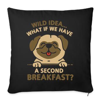 Deuxième petit-déjeuner - Coussin et housse de 45 x 45 cm - noir - Devant