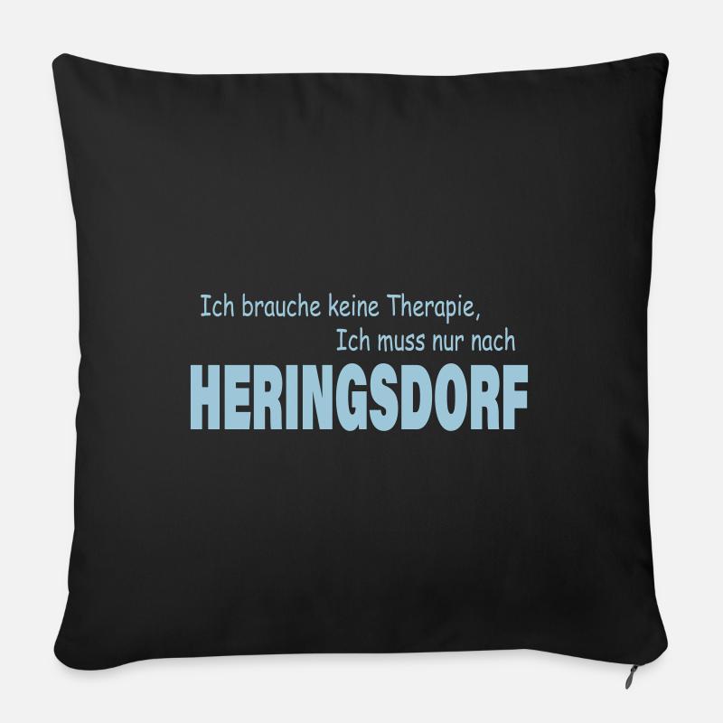 Therapy HERINGSDORF - Sofa pillow with filling 45cm x 45cm - black