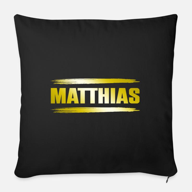 Matthias - Sofa pillow with filling 45cm x 45cm - black