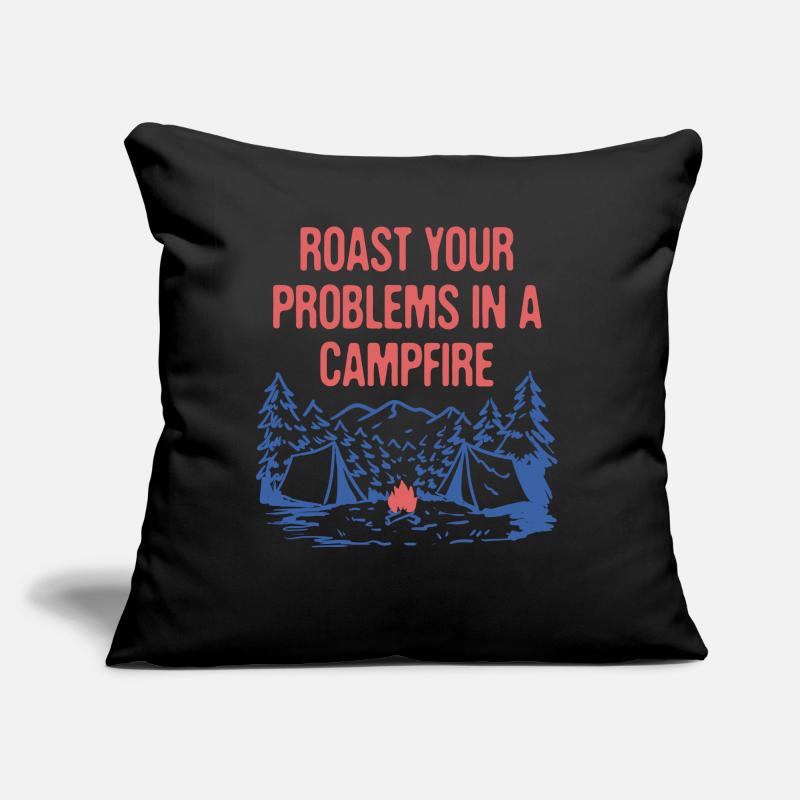Problèmes de torréfaction dans un camp Camp Positivity Camping Coussin et housse de 45 x 45 cm