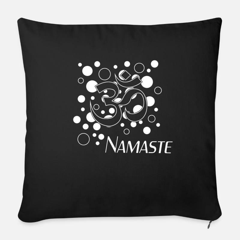Namaste - Sofakissen mit Füllung 45 x 45 cm - Schwarz