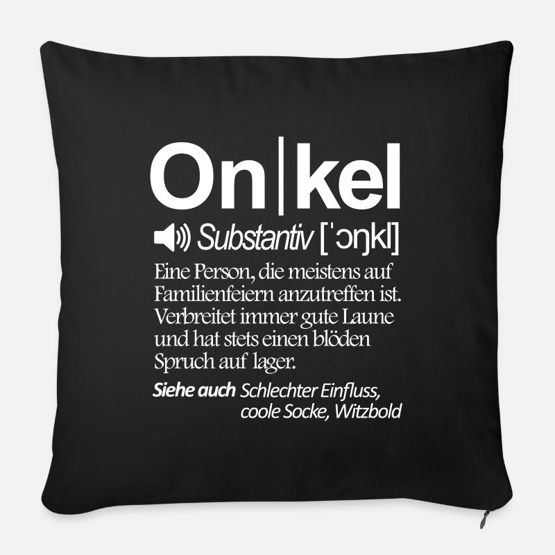 Onkel - Sofakissen mit Füllung 45 x 45 cm - Schwarz
