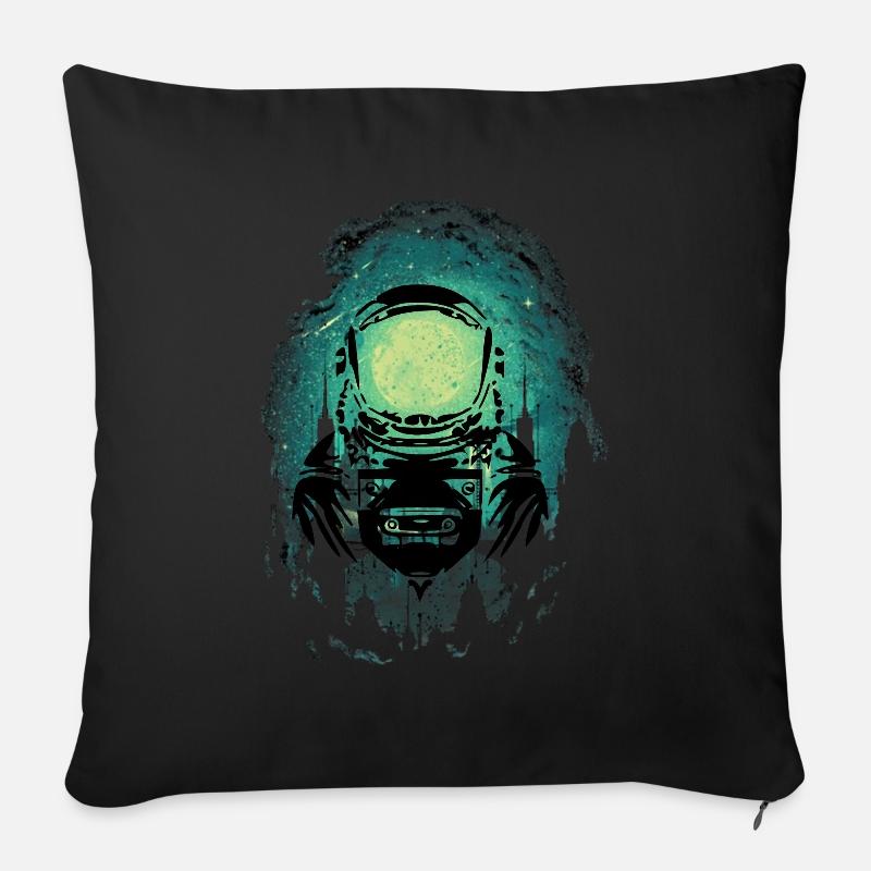 Astronaut Weltall - Sofakissen mit Füllung 45 x 45 cm - Schwarz