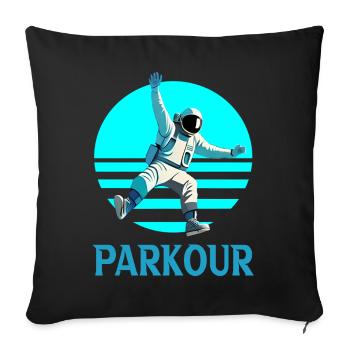Parkour - Sofakissen mit Füllung 45 x 45 cm - Schwarz - Vorne