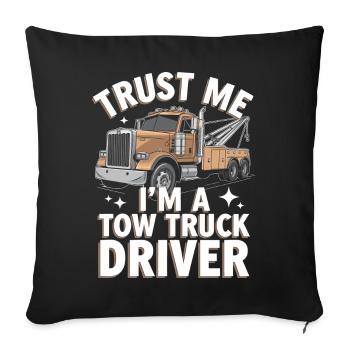 Tow Truck Truck Tow Truck - Sofa pillow with filling 45cm x 45cm - black - Front