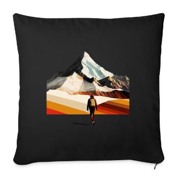 Hiking Retro/Vintage - Sofa pillow with filling 45cm x 45cm - black - Front