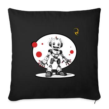 JOYFUL FUTURE - Sofa pillow with filling 45cm x 45cm - black - Front