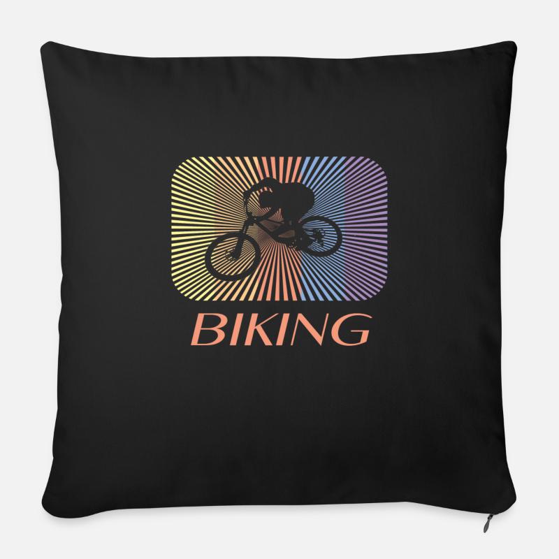 biking - Sofakissen mit Füllung 45 x 45 cm - Schwarz