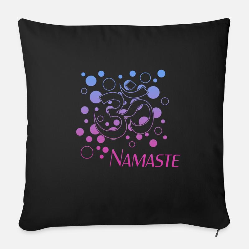 Namaste - Sofakissen mit Füllung 45 x 45 cm - Schwarz