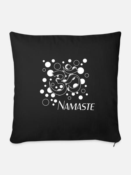Namaste - Sofakissen mit Füllung 45 x 45 cm - Schwarz