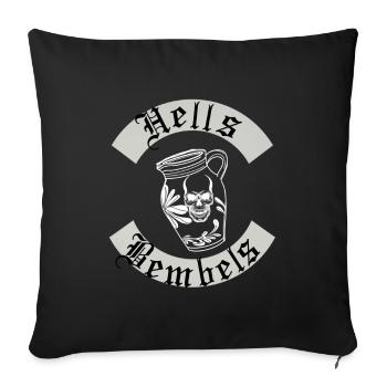 Hells Bempels Club Design - Sofakissen mit Füllung 45 x 45 cm - Schwarz - Vorne