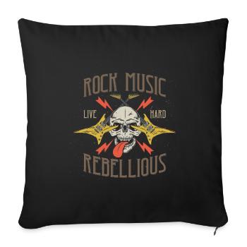Rock Music - Rebellious - Sofakissen mit Füllung 45 x 45 cm - Schwarz - Vorne